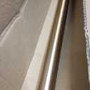 One-Piece Tension Curtain Rod 54-90 inch Brushed Gold Shower Curtain