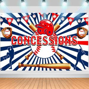 Baseball Party Decorations Banner - Large Sports Themed Birthday Backdrop for Boys Kids Teens Baseball Birthday Holiday Party Favor