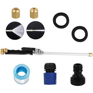 2 x Jet Nozzle 2-in-1 High Pressure Power Washer Jet High Pressure Power Washer Wand for Garden Hose, with 2 Nozzles and Quick Connectors Black