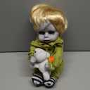 Halloween Animatronic 10-inch Creepy Boy Doll, Halloween Animated Decorations with Sound-Activated Spooky Sound, Light Up Eyes, Scary Move, Haunted House Holiday Decor Horror Prop for Indoor, Outdoor