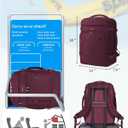 ECOHUB Travel Backpack for Women, 18x14x8 Spirit Airlines Personal Item Bag with Clear Toiletry Bag, Laptop Carry on Backpack with USB Port, Airline Approved Under Seat 14 Pockets 30L, Red