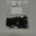 RELBRO Small Screw Hooks, 1/2 Inch Mini Metal Twist in Hooks, Black, 100 Pcs