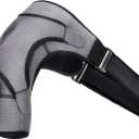 byepica Electric Shoulder Massager Heated Brace, Cordless Wrap with Vibration, Touch Screen Control, USB Rechargeable, Ce Certified, Black & Grey