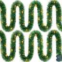 Artificial Christmas Garland, Soft Pine Xmas Garland, Christmas Collection, 15 Feet Christmas Greenery Garland Festive Home Decor for Indoor or Outdoor Use