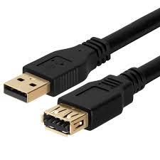 GE USB Extension Cable A Male and A Female - Black, 10ft