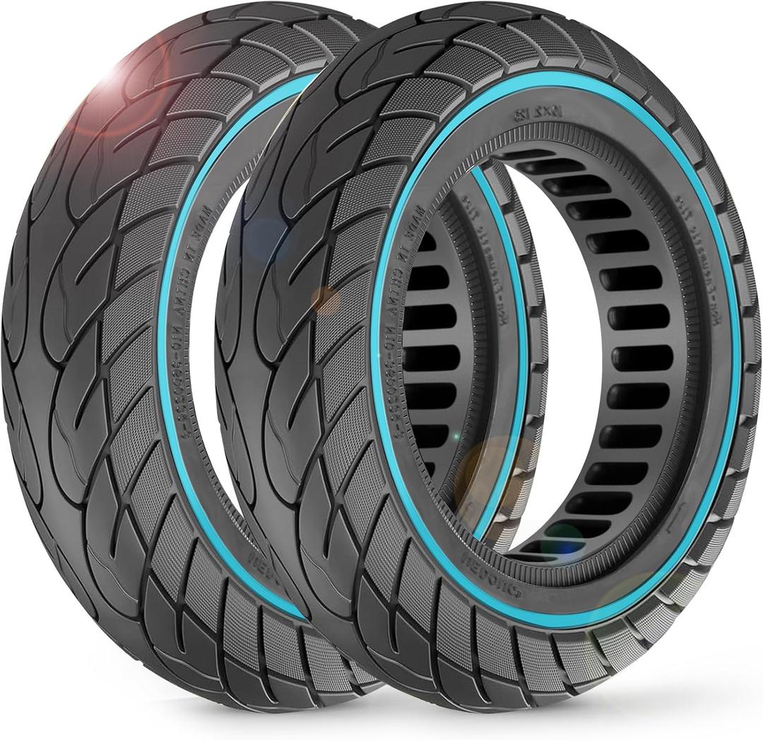 BANGTING 2-Pack 10x2.125 Tubeless Scooter Tires - Fits Models: 8.5x2.0, 8x2, 50-75-6.1, 102.0, 102-6.1, 102(54-152) | Verify Rim Size: 6.5-6.65" Diameter & 1.26-1.34" Width | Puncture-Resistant (Blue)