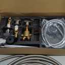 Roman Bathtub Faucet Set with Sprayer 5 Hole Waterfall Bathroom Tub Faucet Set Widespread Tub Filler Faucet Deck Mounted Bathtub Faucet Set with Valves, Chrome