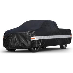 10 Layers Truck Cover Waterproof All Weather. Pickup Truck Cover Rain Snow UV Dust Protection. Length: 210-230 inches, Universal Fit for Ford F150 Chevy Silverado Dodge Ram 1500. (Truck L-Length 210 to 230 inch, Black)
