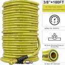 POHIR 100ft Pressure Washer Hose 3/8" 4800 PSI, Power Washer Hose with 3/8 Quick Connect, Hot & Cold Water Hose Max 248F, Commercial Industrial Grade Steel Wire Braided Kink Proof Extension Hose