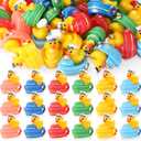 RoundFunny 50 Pcs Mini Resin Sailor Cruise Ducks, Tiny Cruise Duck in The Ship for Hiding Miniature Sailor Figurines for Nautical Ship Party Micro Landscape Garden Dollhouse Decor