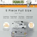 Peanuts Halloween Full Bed Set – Super Soft & Cozy 5 Piece Reversible Comforter and Sheet Set Featuring Snoopy & Charlie Brown, (Official Peanuts Product) by Franco
