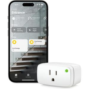 Eve Energy (Matter) - Smart Plug, App and Voice Control, 100% Privacy, Matter Over Thread, Works with Apple Home, Alexa, Google Home, SmartThings