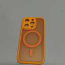 TOCOL for Phone 15 Pro Case, Compatible with Magsafe Charger, Full Camera Protection, Drop Protection, Translucent Matte Phone Case for iPhone 15 Pro 6.1 inch (Orange)