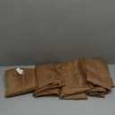 MIULEE Brown Sheer Curtains 90 Inches Long, 4 Panels Set, Rod Pocket Voile Drapes Light Filtering and Semi Transparent, Elegant Window Treatments for Bedroom Living Room,42 x 90 Inches