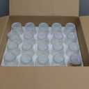 Encheng Glass Yogurt Container With Lids, 7 oz Clear Glass Jars With Lids(PE),Replacement Glass Pudding Yogurt Jars With Twine n Tag For Milk,Jams,Jelly,Mousse,Dishwaresafe 40 Pack