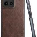 for Motorola Moto G 2025 Case Premium Leather Cover Retro Design Full Protective Phone Case for Motorola Moto G 2025 5G (Coffee, Moto G - 2025)