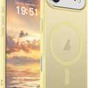 SUPFINE Magnetic for iPhone Air Case (Compatible with MagSafe)(Military Grade Drop Protection) Slim Translucent Matte Shockproof with Anti-Fingerprint Phone Cover for 17 Air,Buttercream Yellow