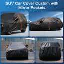 Car Cover for Nissan Pathfinder 1992-2025, SUV Full Car Cover Waterproof All Weather for Automobiles, Outdoor Sun Rain UV Snow Dust Protection, Custom Fit with Driver Door Zipper & Reflective Strips