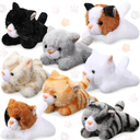 Sumind 8 Pcs Plush Pets 5 Inch Stuffed Animals Bulk Cute Assorted Plush Cats Horse Animals for Graduation Halloween Pet Party Favors Supplies Decor