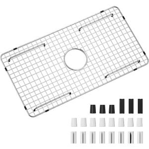 Sink Bottom Grid 29-1/2" X 15-9/16", Centered Drain with Corner Radius 3/8", Sink Protector