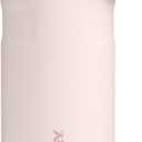 Stanley IceFlow Flip Straw 2.0 Water Bottle 16 oz | Built-In Straw with Larger Opening | Lightweight and Leak Resistant | Insulated Stainless Steel | BPA-Free | Rose Quartz