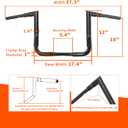 10 Inch Ape Hanger 1.5" Fat Handlebars for Harley 1986-2023 Street Glide, Electra Glide, Ultra Classic, Ultra Limited, Tri-Glide Models, Right Angle Style Bagger Bar for Touring Batwing Fairing, Black
