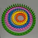 Agatige Circle Knitting Loom Set, Round Loom Kit with Hook Needle, Pompom Scarf Maker, Unisex Adults, Modern Plastic, Foldable