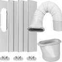 Portable Air Conditioner Window Vent Kit with 5.9" Exhaust Hose, AC Window Vent Kit Adjustable 59" Length Hose for A/C Unit Universal for Sliding Vertical/Horizontal Windows