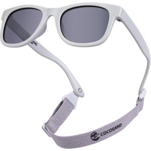 COCOSAND Flexible Baby Sunglasses with Strap Polarized UV Protection for Toddler Infant Newborn Boy Girl Age 0-24 Months (Grey)