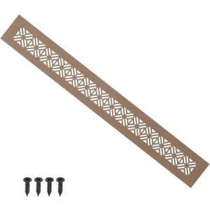 PATIKIL 16 x 2 Inch Door Air Vent Cover, Heavy Duty Aluminum Grille Ventilation Cover Louvered with Mounting Screws for Cabinet Wardrobe Door, Brown