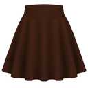 Zeagoo Cute Skirt Carnival Valentines Skirt Ladies' Pleated High Waist Skirts Stretchy Flared Mini Skirts Casual Fashion Style Perfect for School Girl Costumes Brown, M