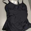 Tankini Tops for Women Swimsuits Top Only Tummy Control Bathing Suit Top No Bottom, L