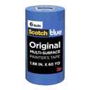 ScotchBlue Original Multi-Surface Painters Tape, 2 Inch Wide (1.88 In. x 60 Yds), 6 Rolls Blue Paint Tape Protects Surfaces & Removes Easily, Masking Tape for Indoor and Outdoor Use (2090-48TP6)