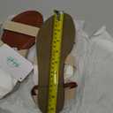 Rekayla Flat Elastic Sandals for Women (6, Beige)