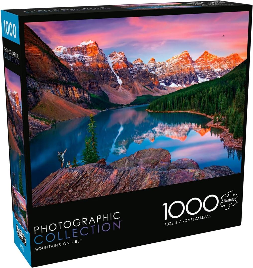 Buffalo Games - Mountains on Fire - Chip Phillips - 1000 Piece Jigsaw Puzzle for Adults - Challenging Mountain Sunset Puzzle Perfect for Game Nights - Finished Size 26.75 x 19.75