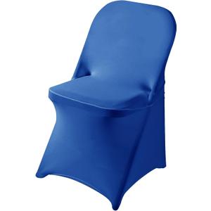 Ascoza 20 Pack Royal Blue Spandex Folding Chair Covers in Stretch Washable Fabric for Wedding, Party,Holidays,Celebration and Other Special Events