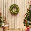 15.7 Inch Fluffy Christmas Tree Topper with 12 Pcs Green & Red Picks - Pampas Grass Xmas Decor for Tree, Holiday Party & Home Decorations