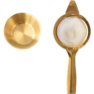 2.2" Mini Matcha Sifter, 30 Fine Mesh T304 Stainless Steel, Tea Strainer, Cocktail Strainer with Base (Gold)
Amazon's Choice
