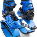 New Bounce Jumping Shoes for Kids - Premium Moon Boots - Durable Kangaroo Jumpers - Strong, Safe and Adjustable Fit, Perfect for Exercise and Fun - New & Improved Edition (Medium, Blue) 