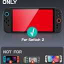 Mumba Dockable for Nintendo Switch 2 Case with Flip Stand, [Titan] Ergonomic Switch 2 Grip Protective Cover Holds 5 Game Cards & 2 TF Cards TPU Accessories and Quick-Release Joy-Con Design (Guldan)