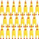20 Pcs Rubber Chicken,Screaming Chicken,Squeeze Chicken,Yellow Rubber Squawking Dog Toys,Prank Novelty Noise Toy