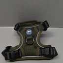 PoyPet Reflective Soft Breathable Mesh Dog Harness Choke-Free Double Padded Vest with Adjustable Neck and Chest(Military Green,S)