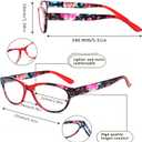 SIGVAN Ladies Cat Eye Reading Glasses 5 Pairs Blue Light Blocking Spring Hinge Fashion Pattern Print Readers for Women (Colorful, 2.00, Multiplier_x)
