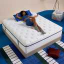 12 Inch Queen Size Mattress in A Box, Medium Firm Mattress of Cooling Gel Memory Foam & Individual Pocket Coils for Motion Isolation & Pressure Relief, CertiPURUS Certified