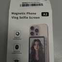 Back Camera Monitor iPhone for Vlog, 4” Real-Time Selfie Monitor with Wireless Control, Magnetic Phone Screen for Live Streaming TikTok YouTube, Compatible with iPhone 17/16/15/14/13/12