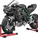 1/16 Alloy Dynamic Motorcycle Model, Alloy Diecast Simulated Motorbike, Dynamic Display Model with Suspension, Free Roller, Collection Gift (H2R)