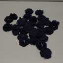 PATIKIL 2" Chiffon Flowers, 30Pcs Fabric Flowers Sewing Appliques Embellishments with Rhinestone Pearl for DIY Crafts Wedding Headbands Party Decoration, Dark Blue