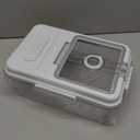 Dynta 1 Pack Bread Box for Kitchen Countertop Airtight Bread Storage Container with Lid Time Recording Plastic Bread Keeper for Homemade Bread, Toast, Loaf and Cookies