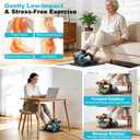 Under Desk Elliptical Machine,Electric Leg Exerciser as Seen on Tv for Seniors Adults,Portable Quiet Elliptical Exercise Machine While Sitting with 12 Adjustable Speed Auto&HR Mode for Home Office