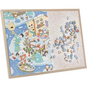 1000 Pieces Puzzle Board, 31.5x23.6 Felt Puzzle Storage Mat(Board Only) | Portable surface functions as a flat puzzle mat. Lighter than a puzzle board with drawer.